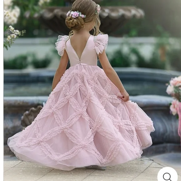 Dollcake dreamy pink butterfly sleeve dress gown 8 9